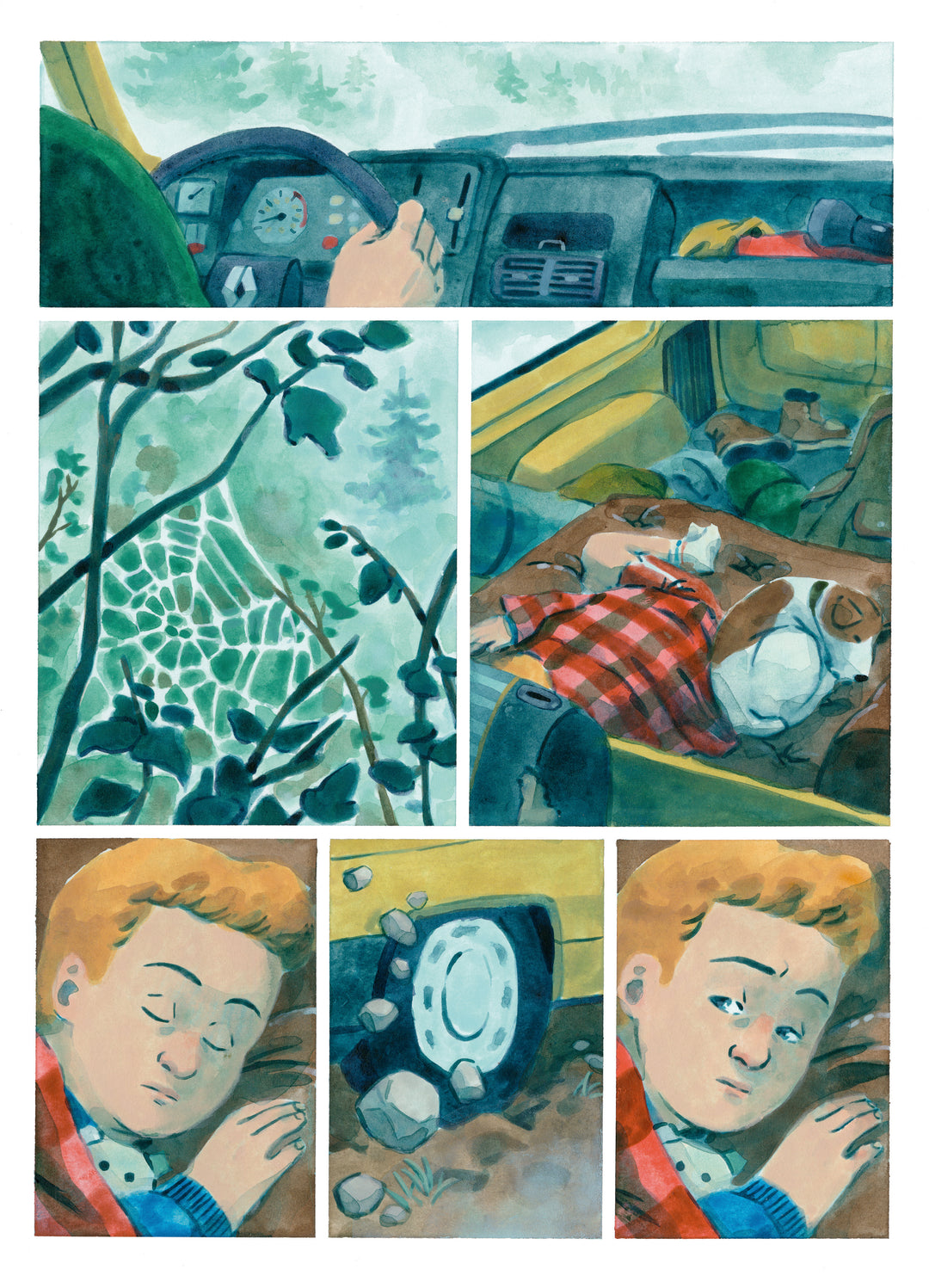 David Combet - La mise à mort du tétras lyre - planche originale 9