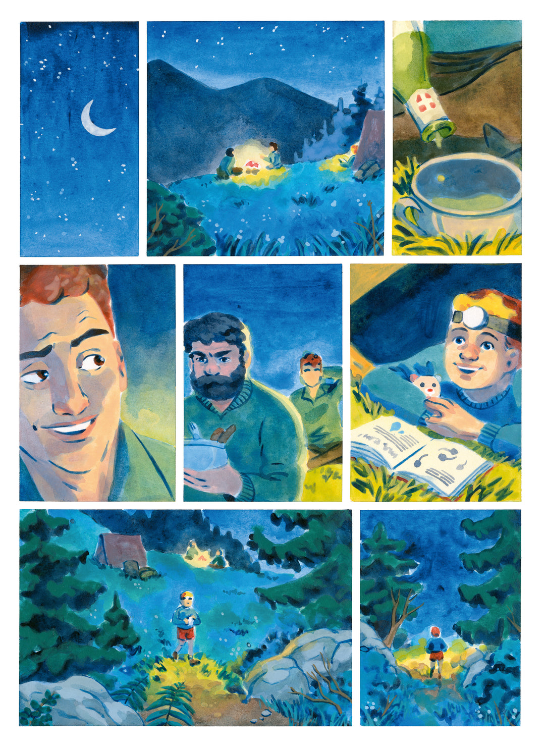 David Combet - La mise à mort du tétras lyre - planche originale 39
