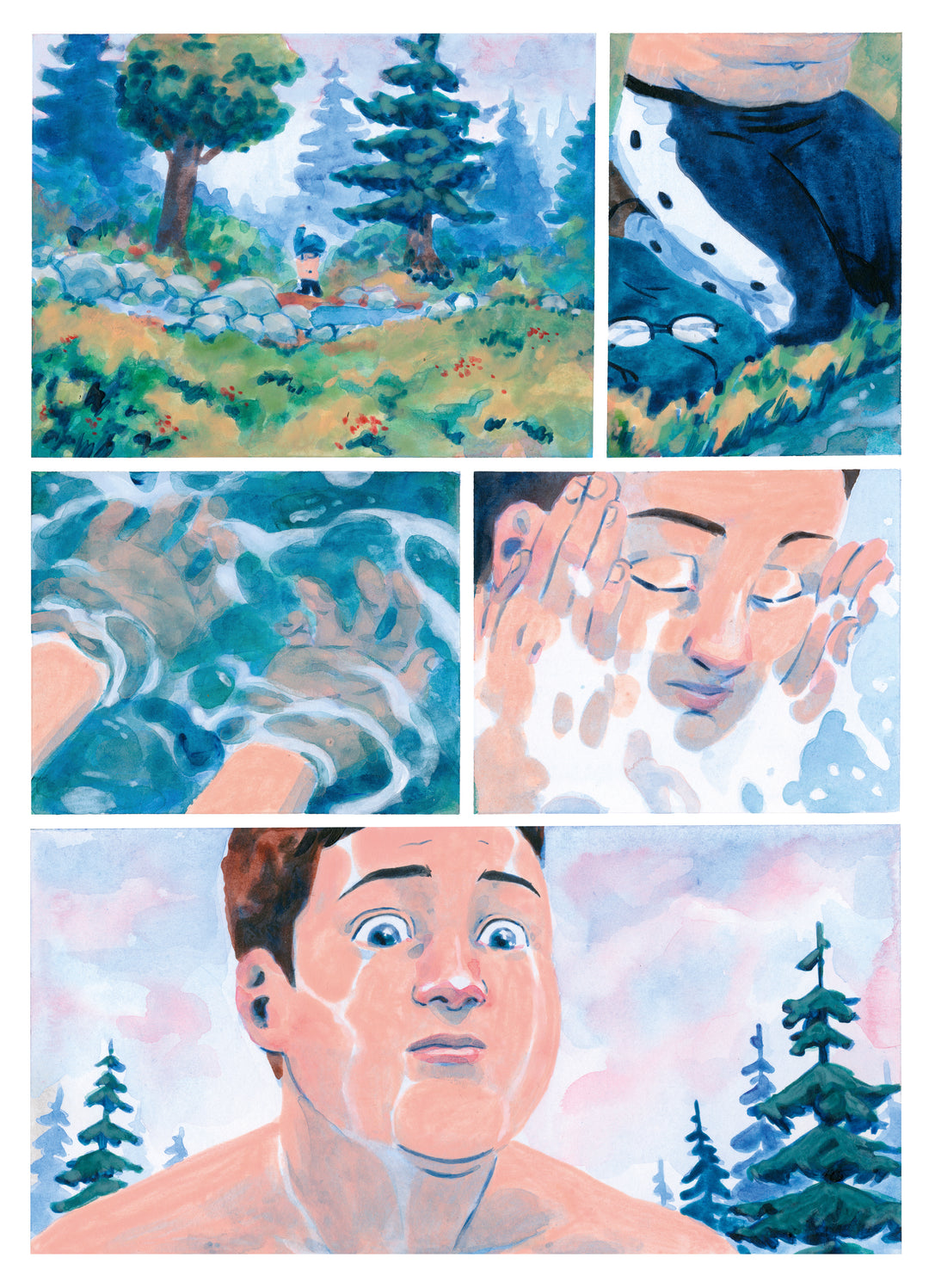 David Combet - La mise à mort du tétras lyre - planche originale 90