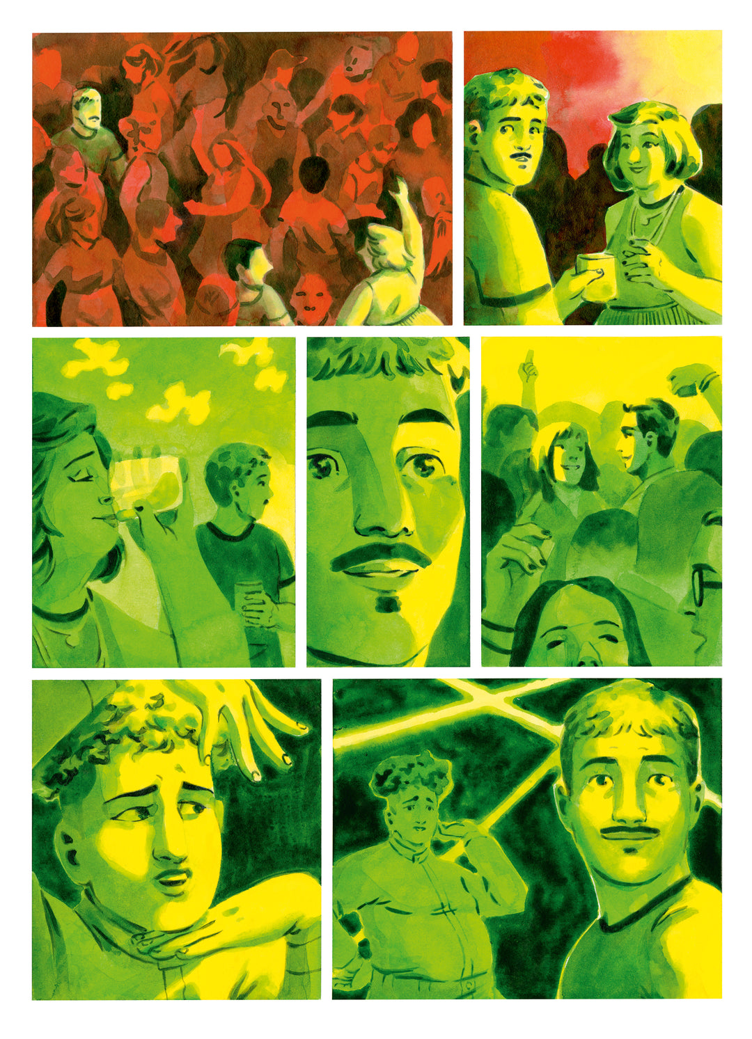 David Combet - La mise à mort du tétras lyre - planche originale 160