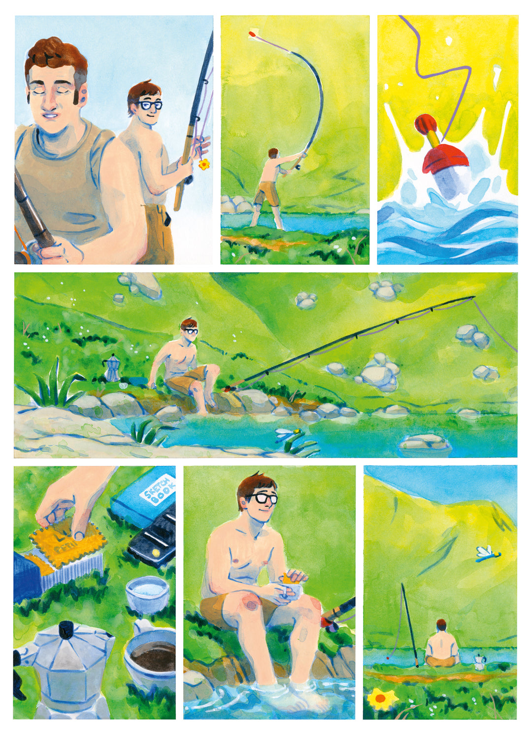 David Combet - La mise à mort du tétras lyre - planche originale 198
