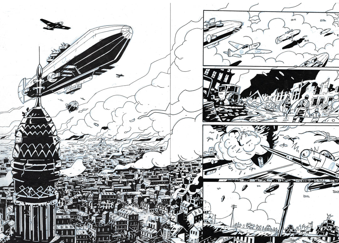 Bones - Dessous - Double planche originale 18 & 19