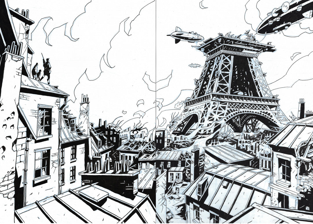 Bones - Dessous - Double planche originale 4 & 5