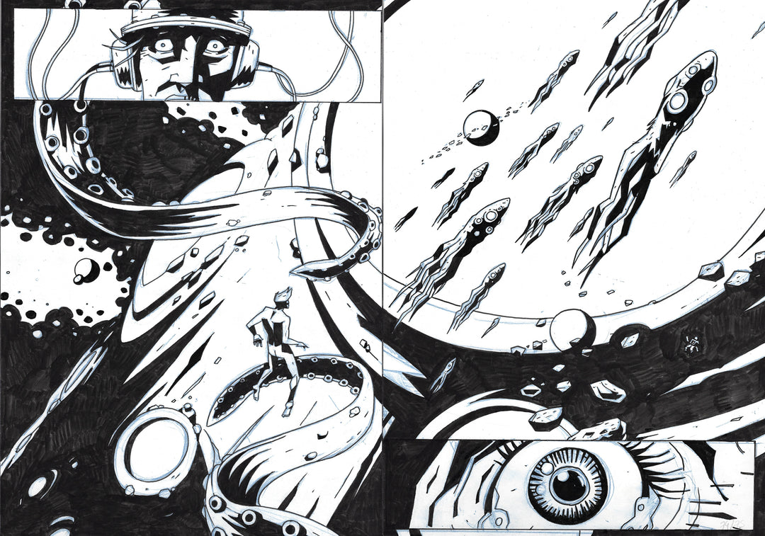 Bones - Dessous - Double planche originale 74 et 75