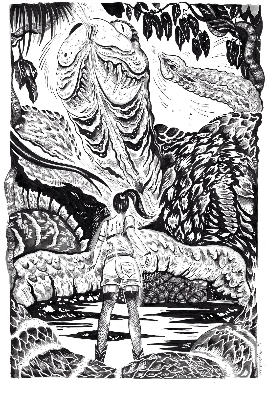 Brouette Hurlante - Le Temple Interdit - La Bitécaille - Illustration originale
