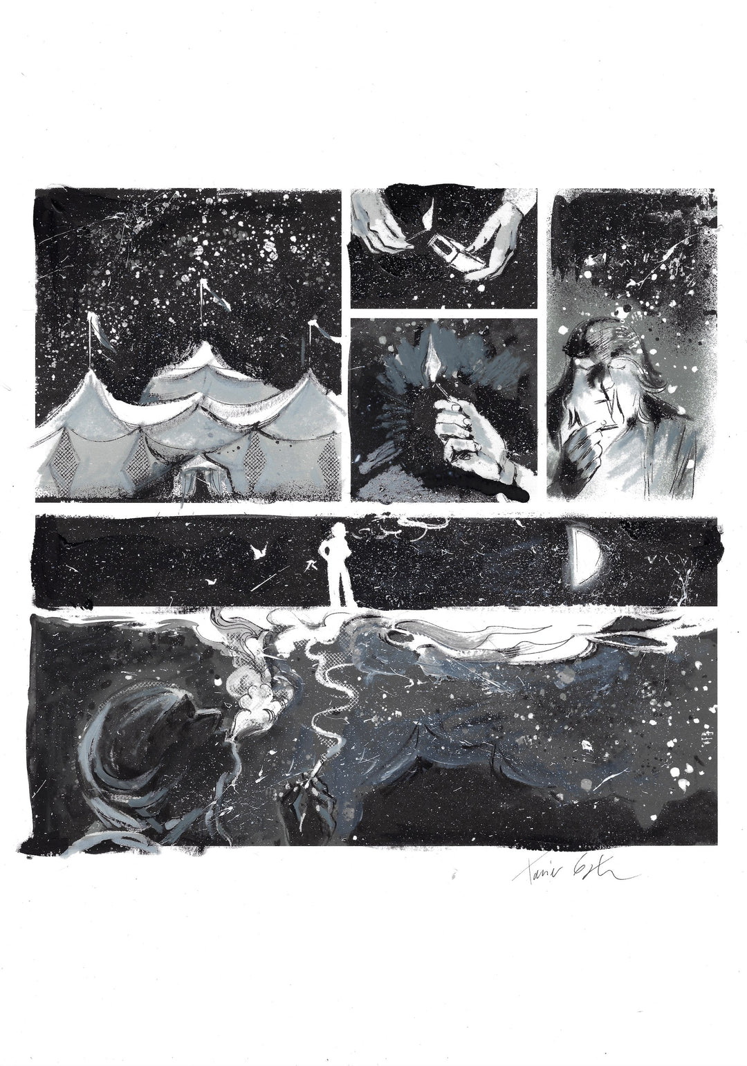 Xavier Coste - L'Homme à la Tête de Lion - Planche originale 66