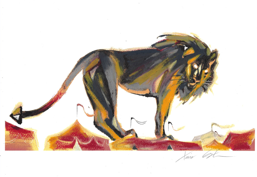 Xavier Coste - L'Homme à la Tête de Lion - Double planche originale 74 & 75