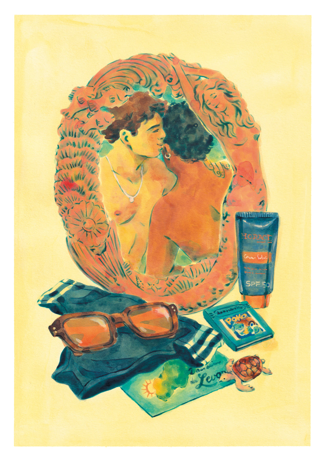 David Combet - Miroir d'été - illustration originale