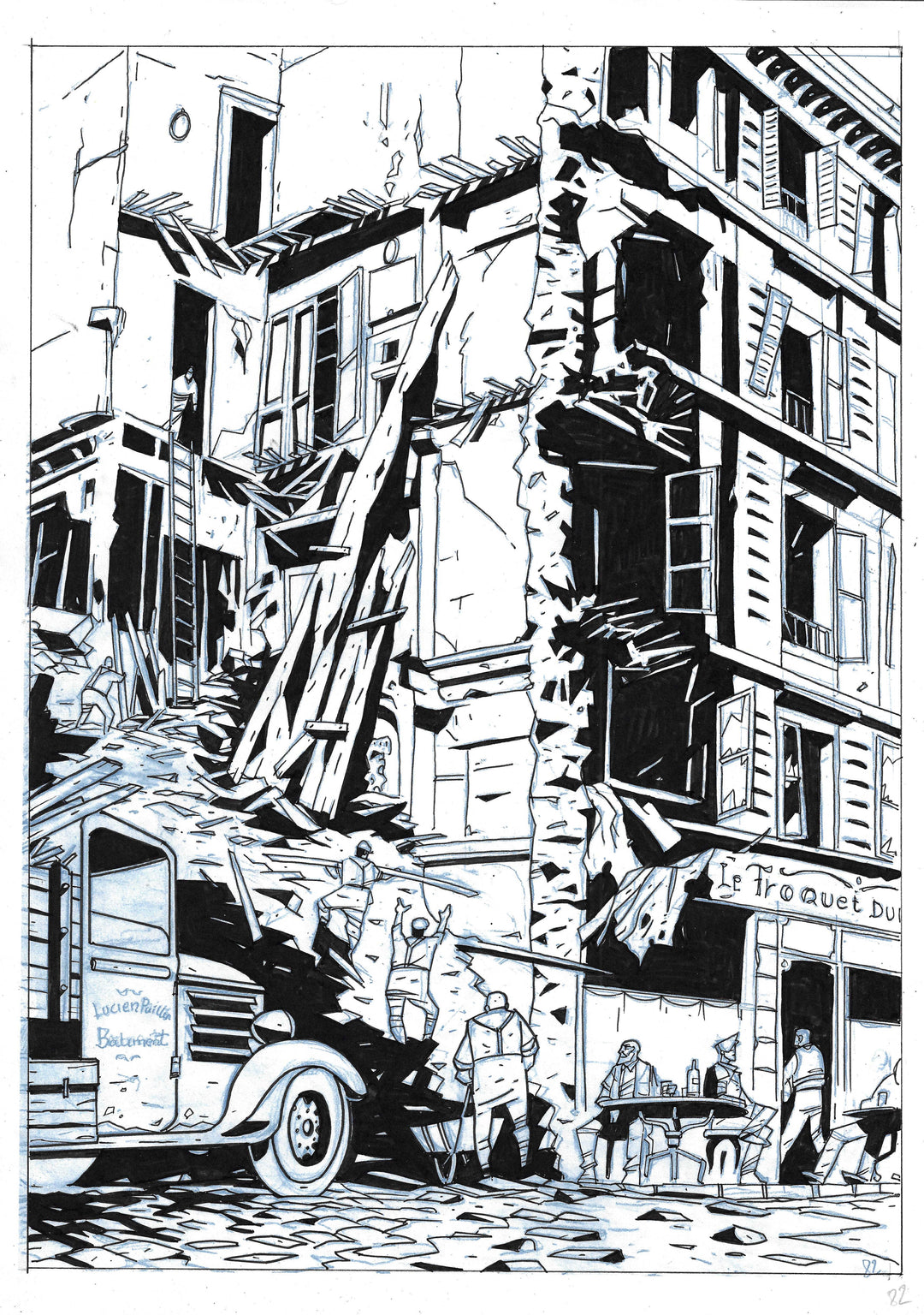 Bones - Dessous - Planche originale 82