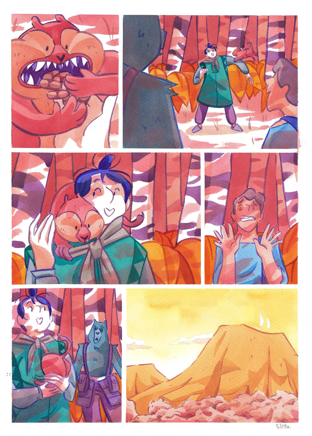 Cy.  - « Ana & l’Entremonde tome 3 »  - planche originale 53