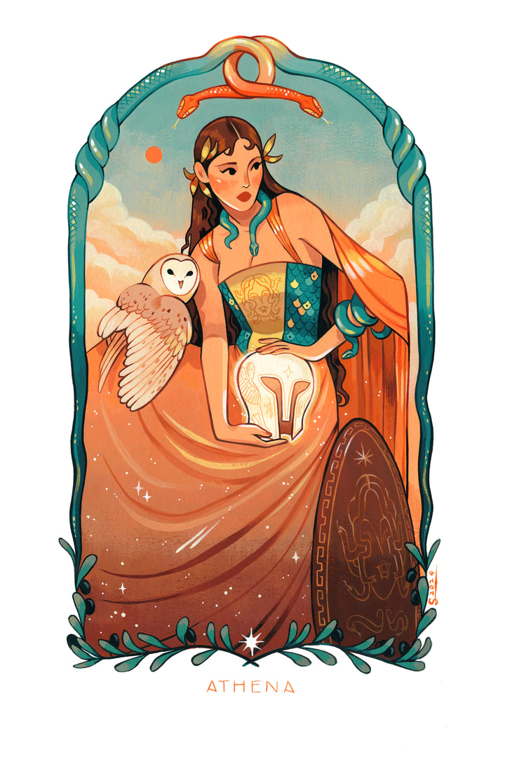 Sibylline Meynet - Athena - illustration originale