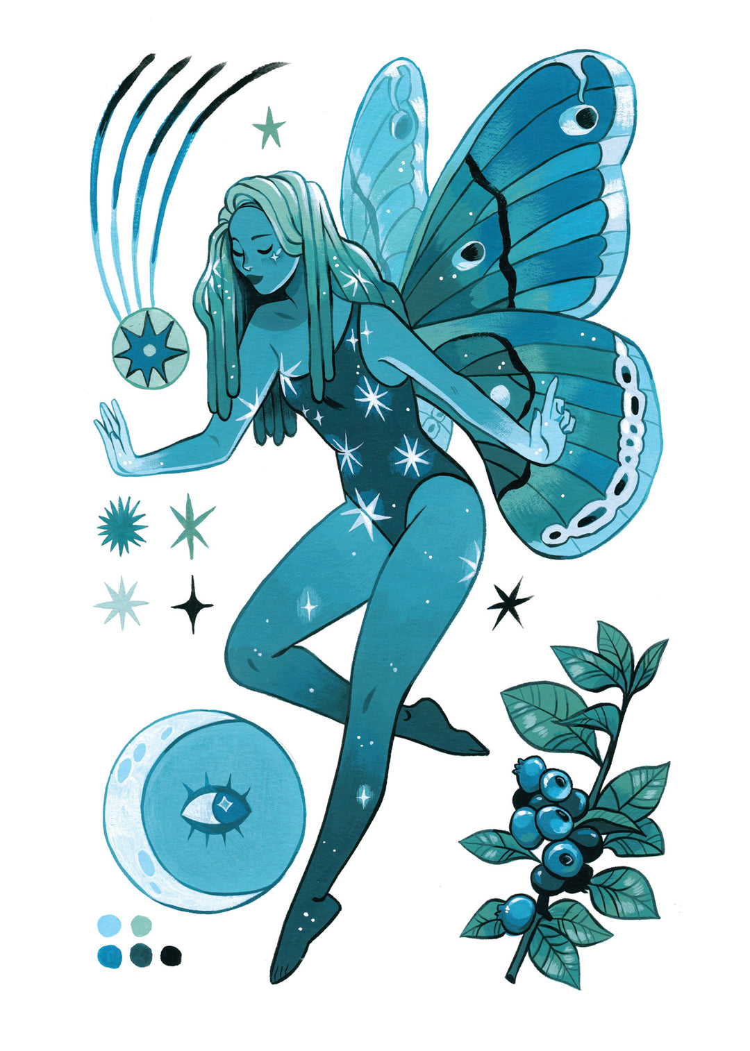 Sibylline Meynet - Blue Fairy - illustration originale