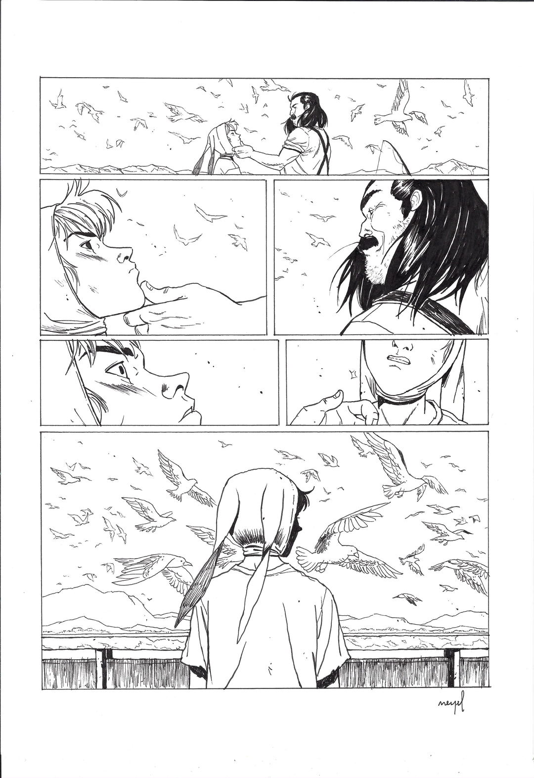 Neyef  - « Les enfants perdus »  - planche originale page 23