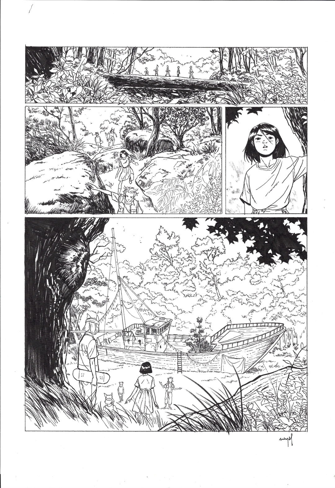Neyef  - « Les enfants perdus »  - planche originale page 25