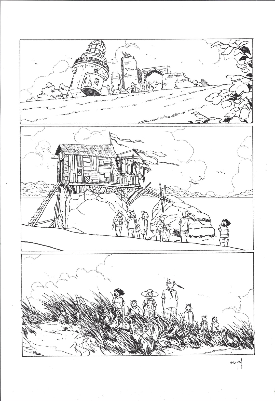 Neyef  - « Les enfants perdus »  - planche originale page 85