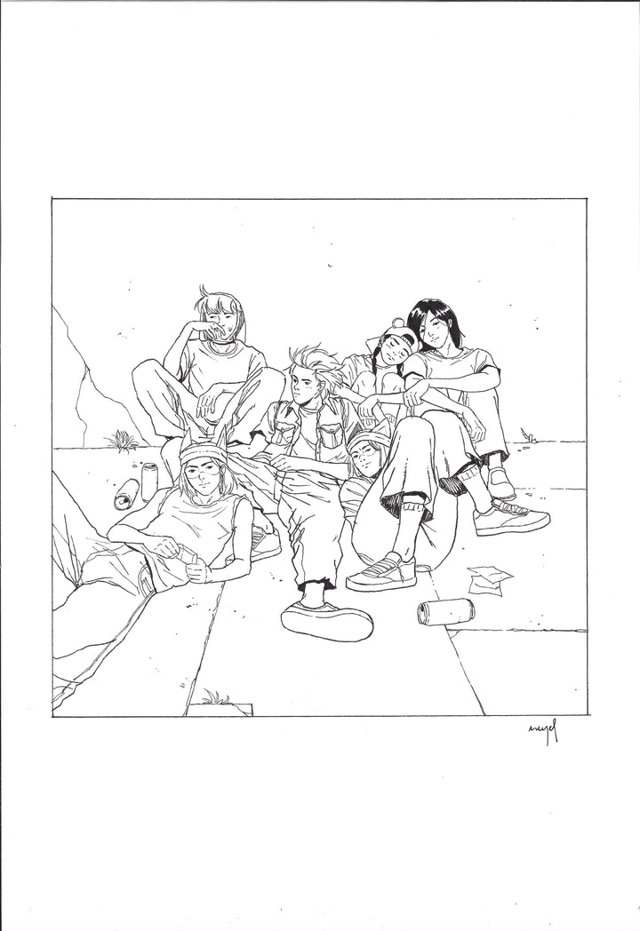 Neyef  - « Les enfants perdus »  - Illustration originale pour le vinyle