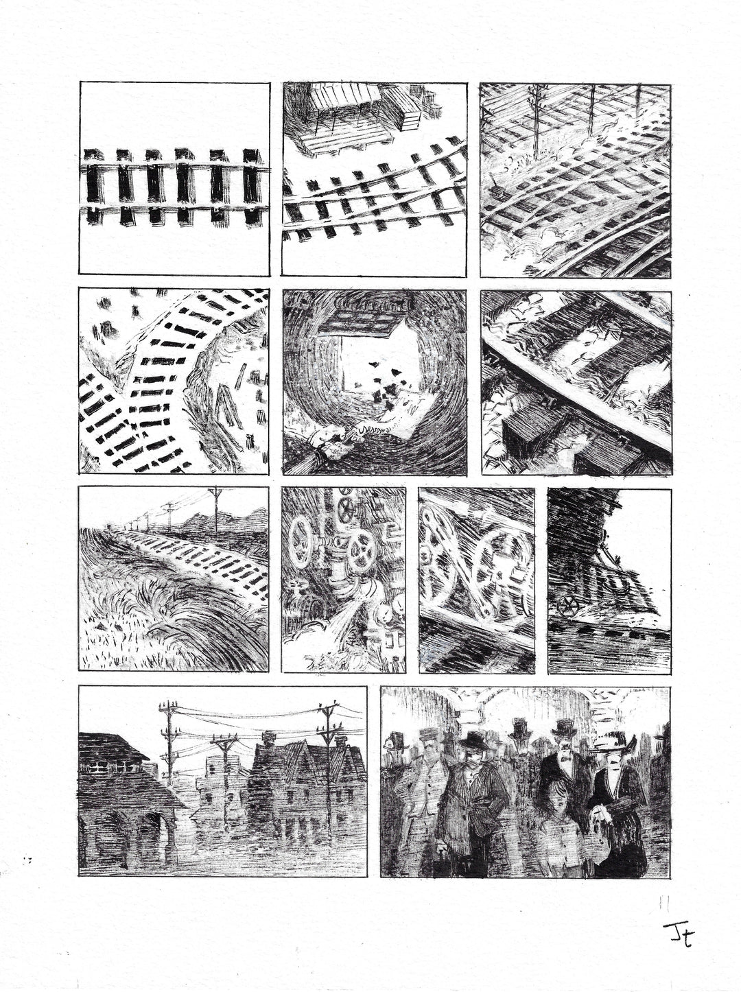 Jolan Thomas - Le procès des affamés – planche originale 11