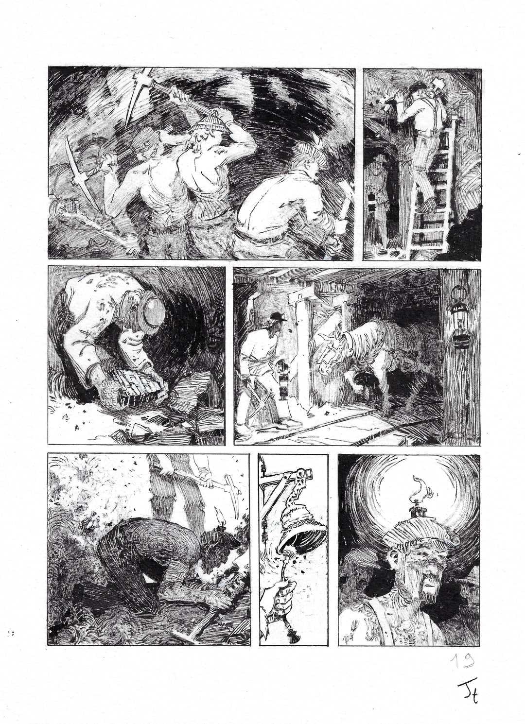 Jolan Thomas - Le procès des affamés – planche originale 19