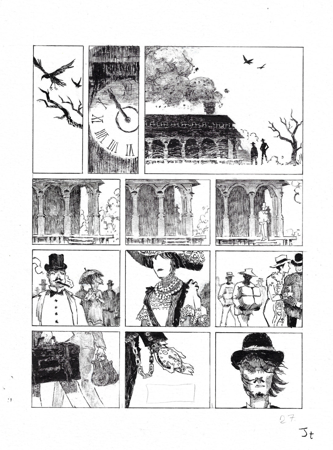 Jolan Thomas - Le procès des affamés – planche originale 27