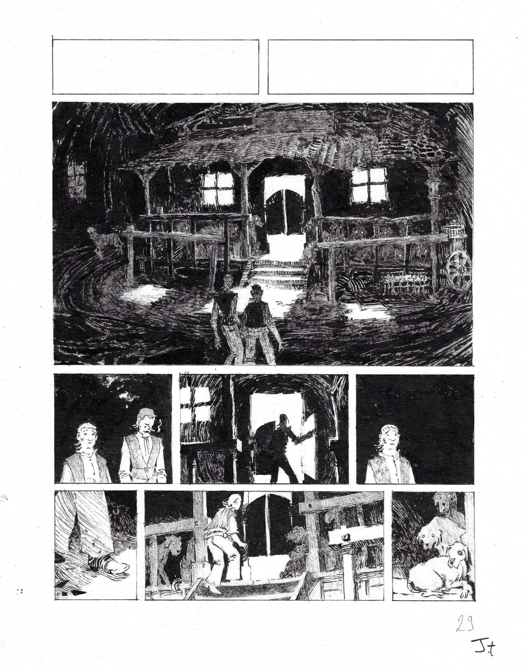 Jolan Thomas - Le procès des affamés – planche originale 29