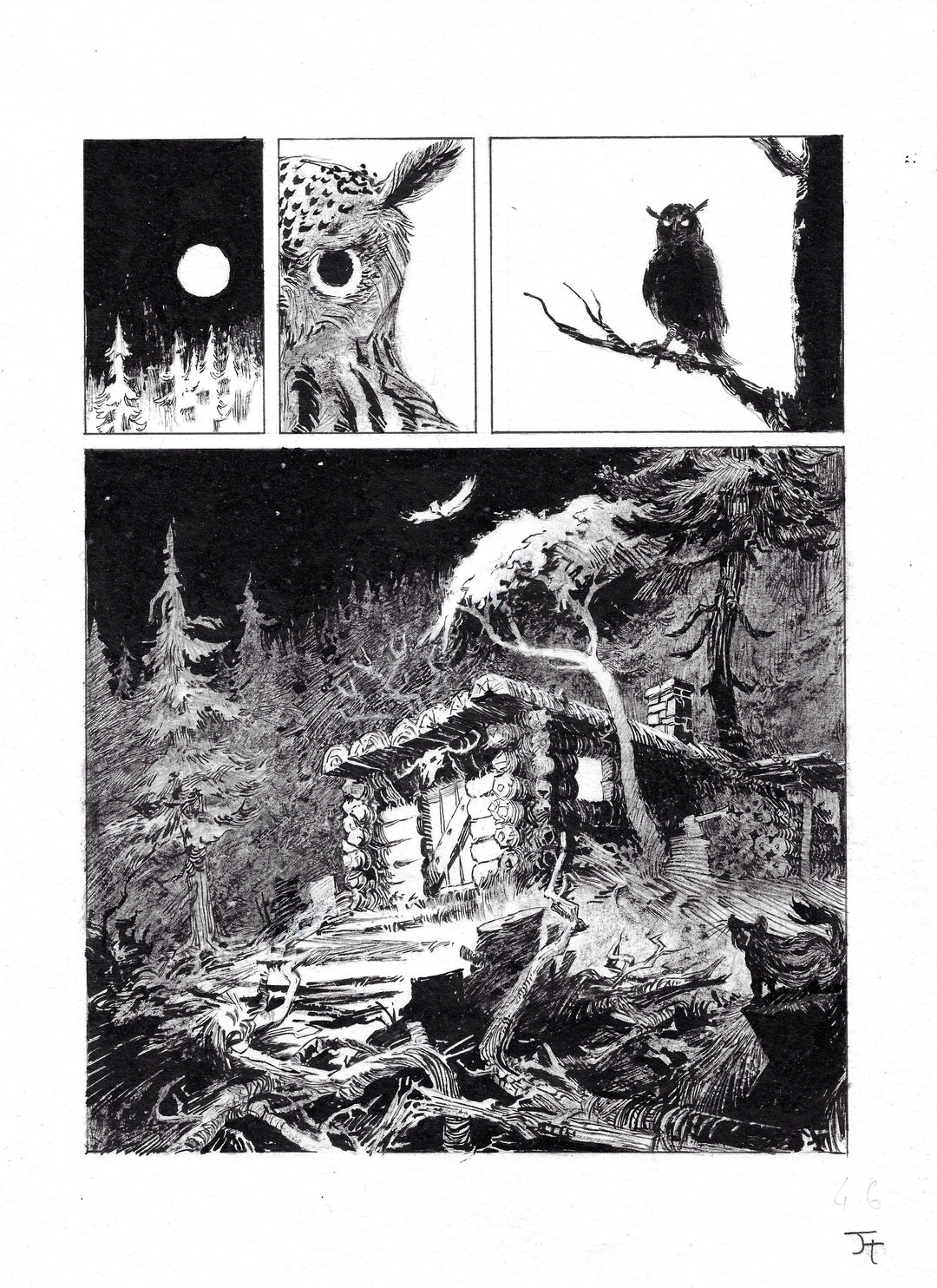 Jolan Thomas - Le procès des affamés – planche originale 46