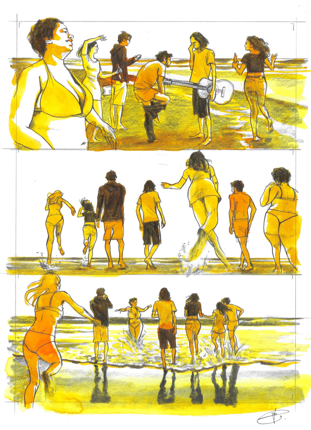 Laurent Bonneau  - « Les adieux ne durent jamais »  - Planche originale page 118