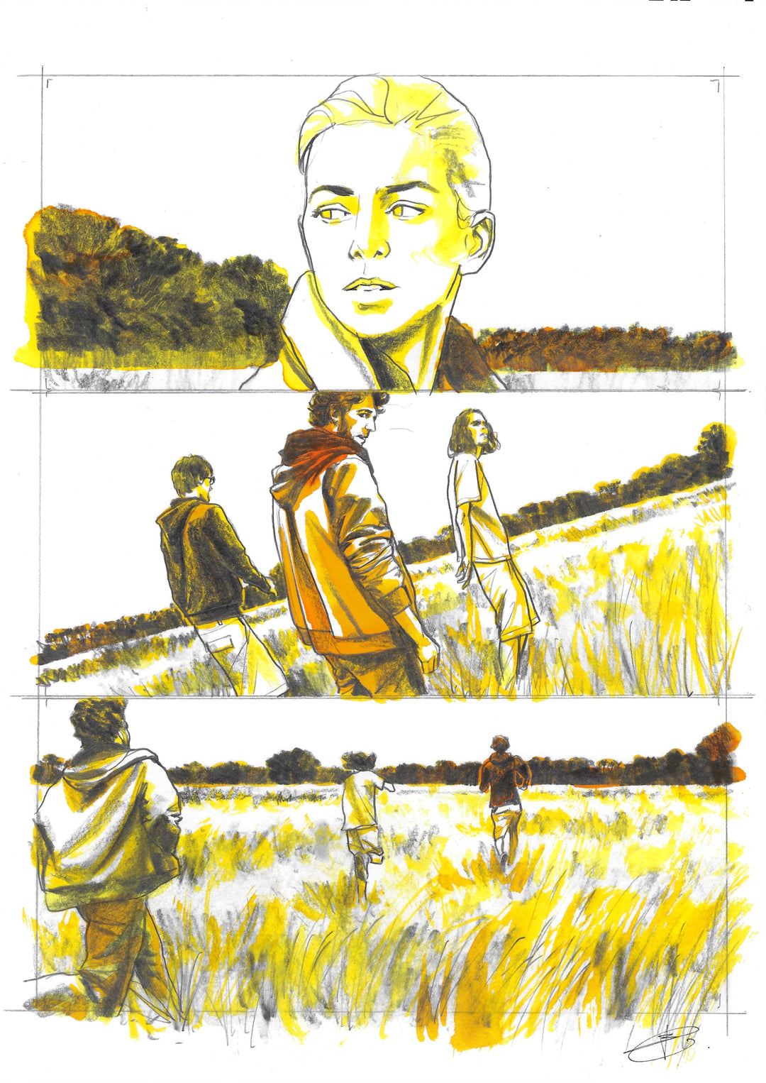 Laurent Bonneau  - « Les adieux ne durent jamais »  - Planche originale page 159