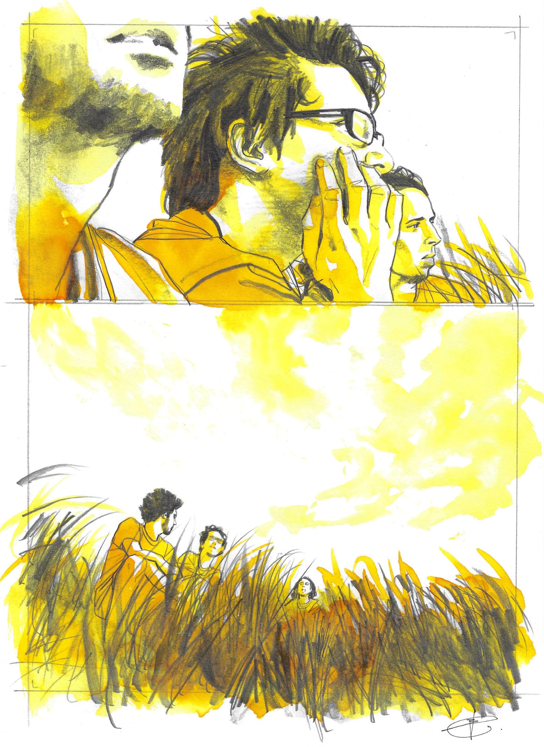Laurent Bonneau  - « Les adieux ne durent jamais »  - Planche originale page 170