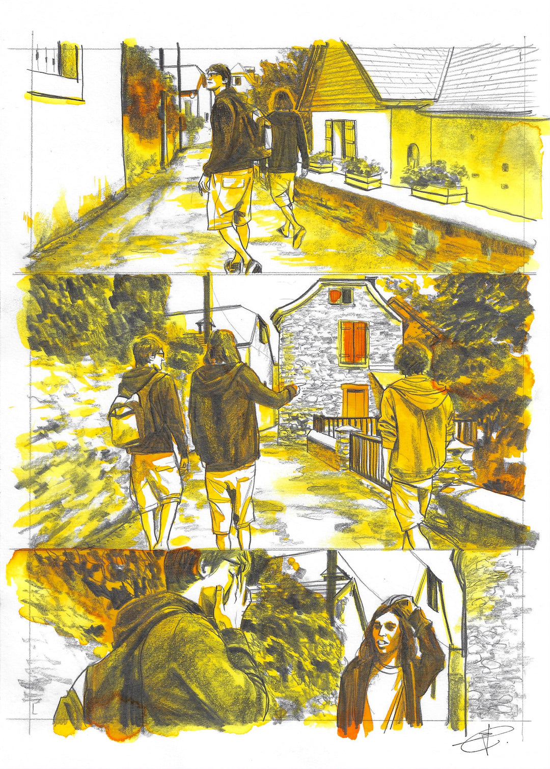 Laurent Bonneau  - « Les adieux ne durent jamais »  - Planche originale page 42