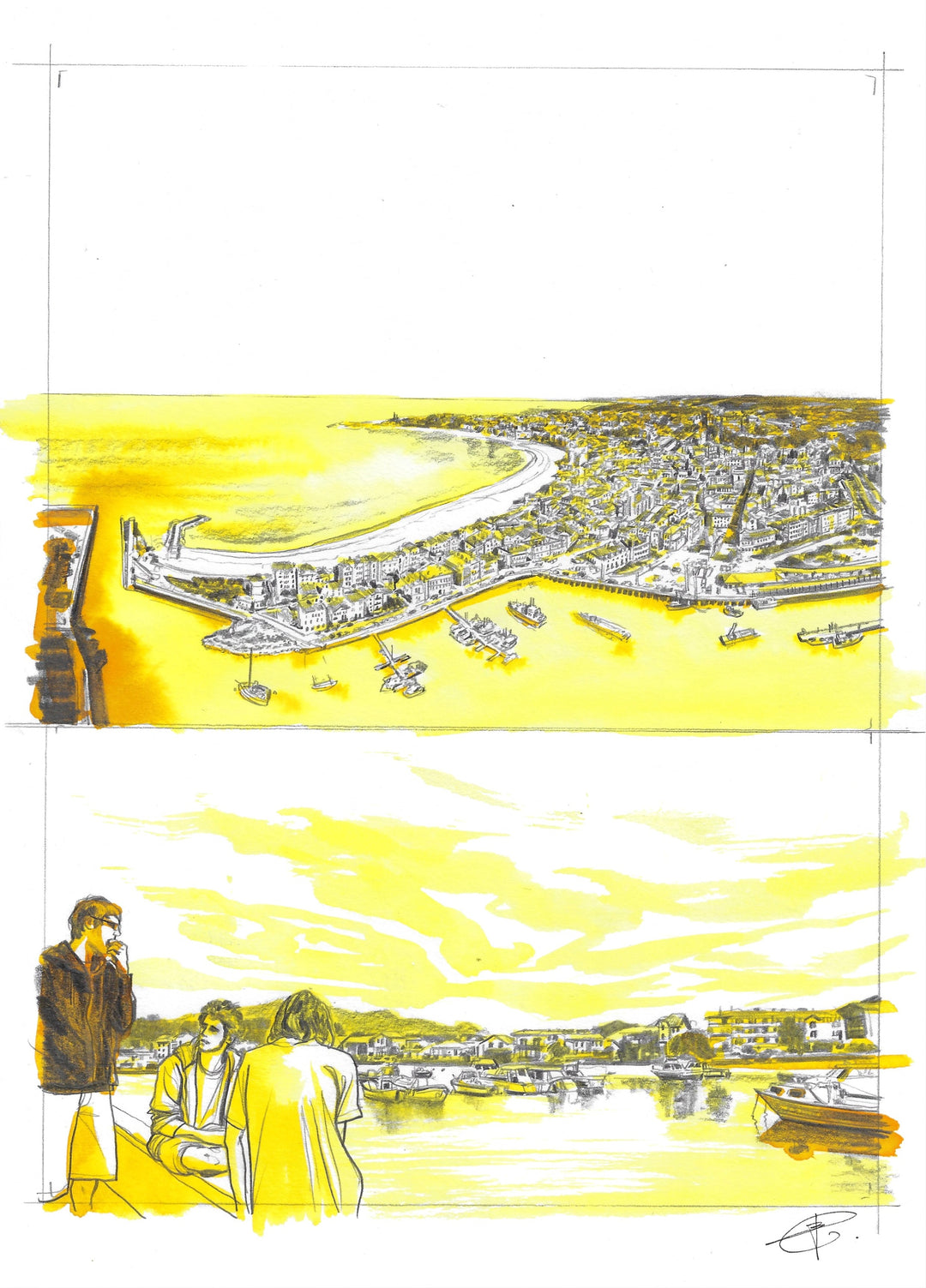 Laurent Bonneau  - « Les adieux ne durent jamais »  - Planche originale page 59