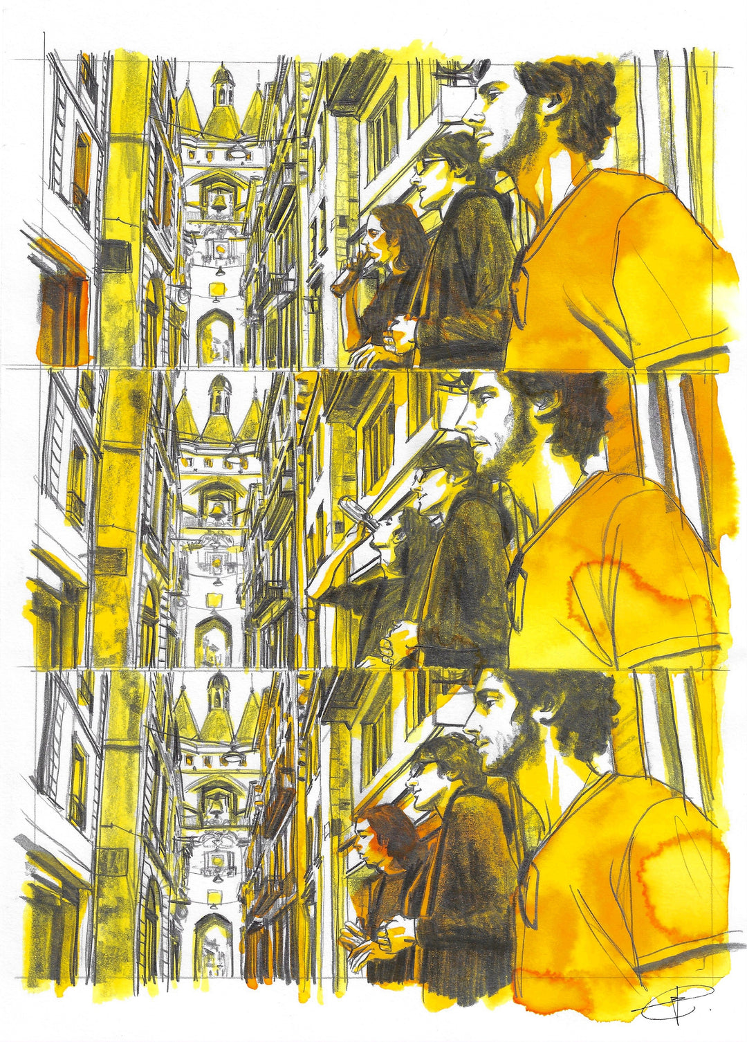 Laurent Bonneau  - « Les adieux ne durent jamais »  - Planche originale page 8
