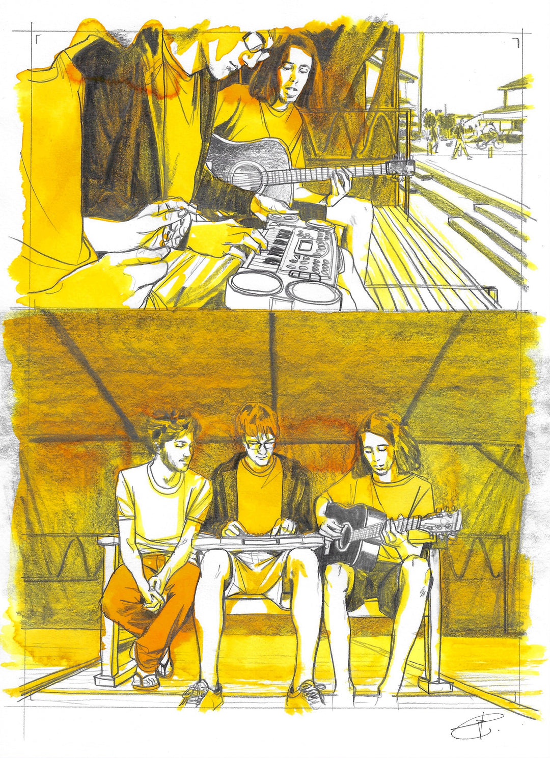 Laurent Bonneau  - « Les adieux ne durent jamais »  - Planche originale page 97