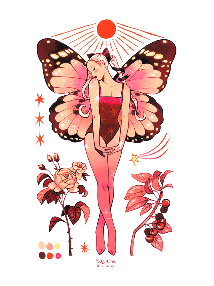 Sibylline Meynet - Pink Fairy - illustration originale