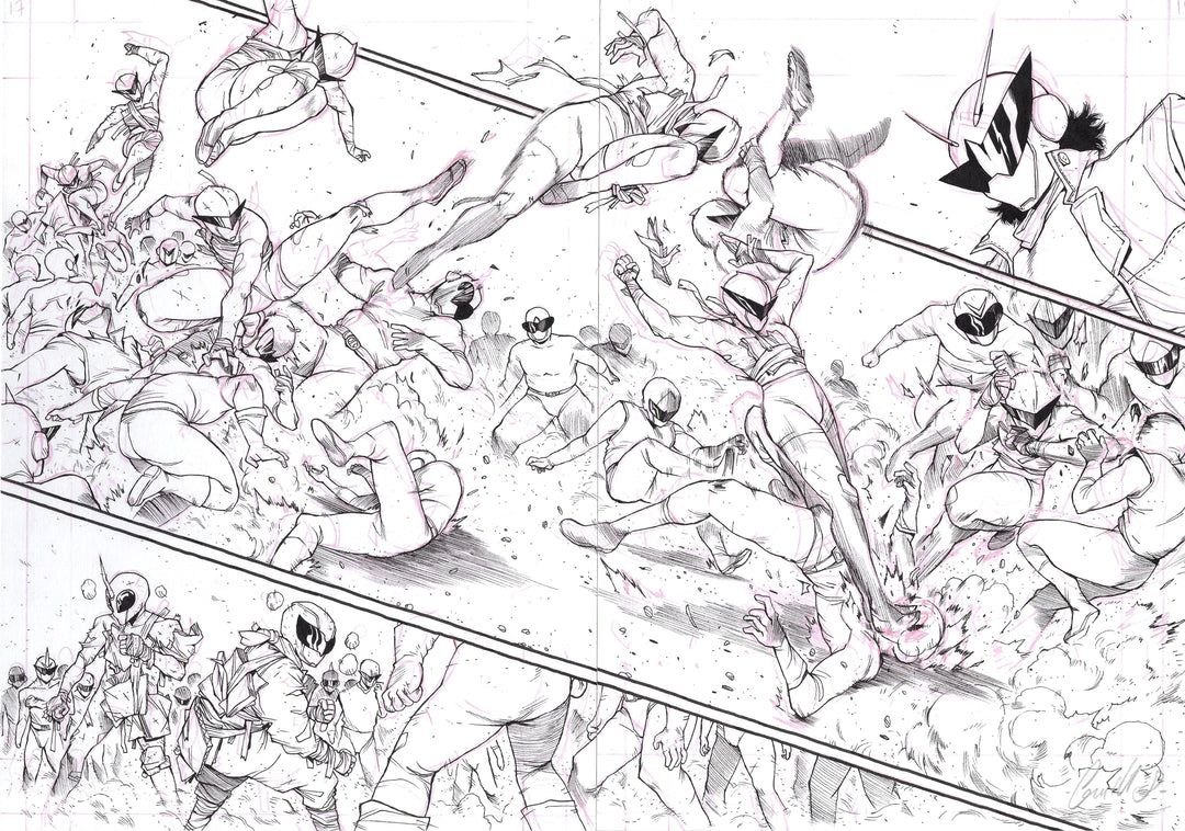 Guillaume Singelin - Shin Zero 2 – chapitre 8 double page originale 17 et 18