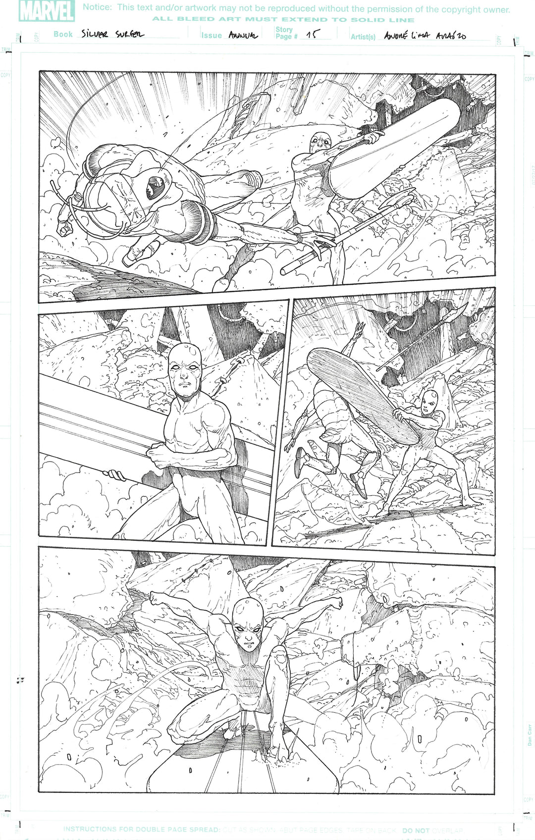 André Lima Araújo - Silver surfer annual - planche originale 15