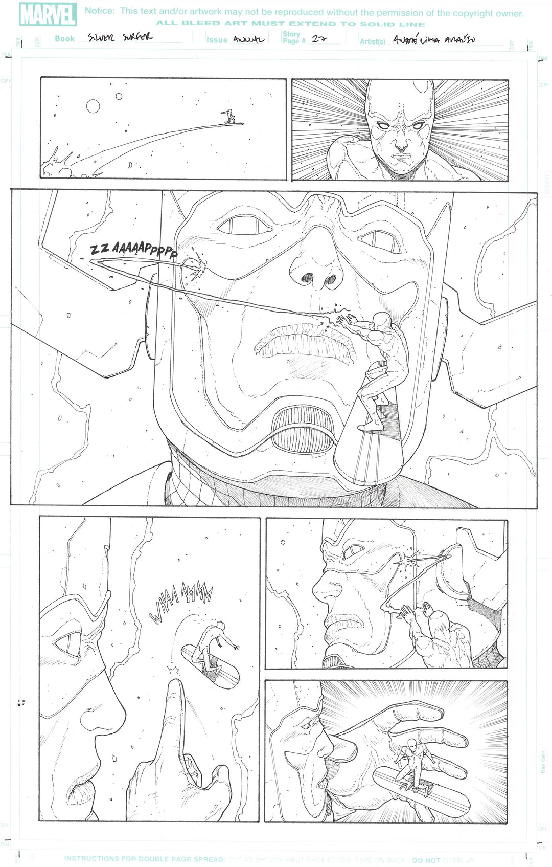 André Lima Araújo - Silver surfer annual - planche originale 27