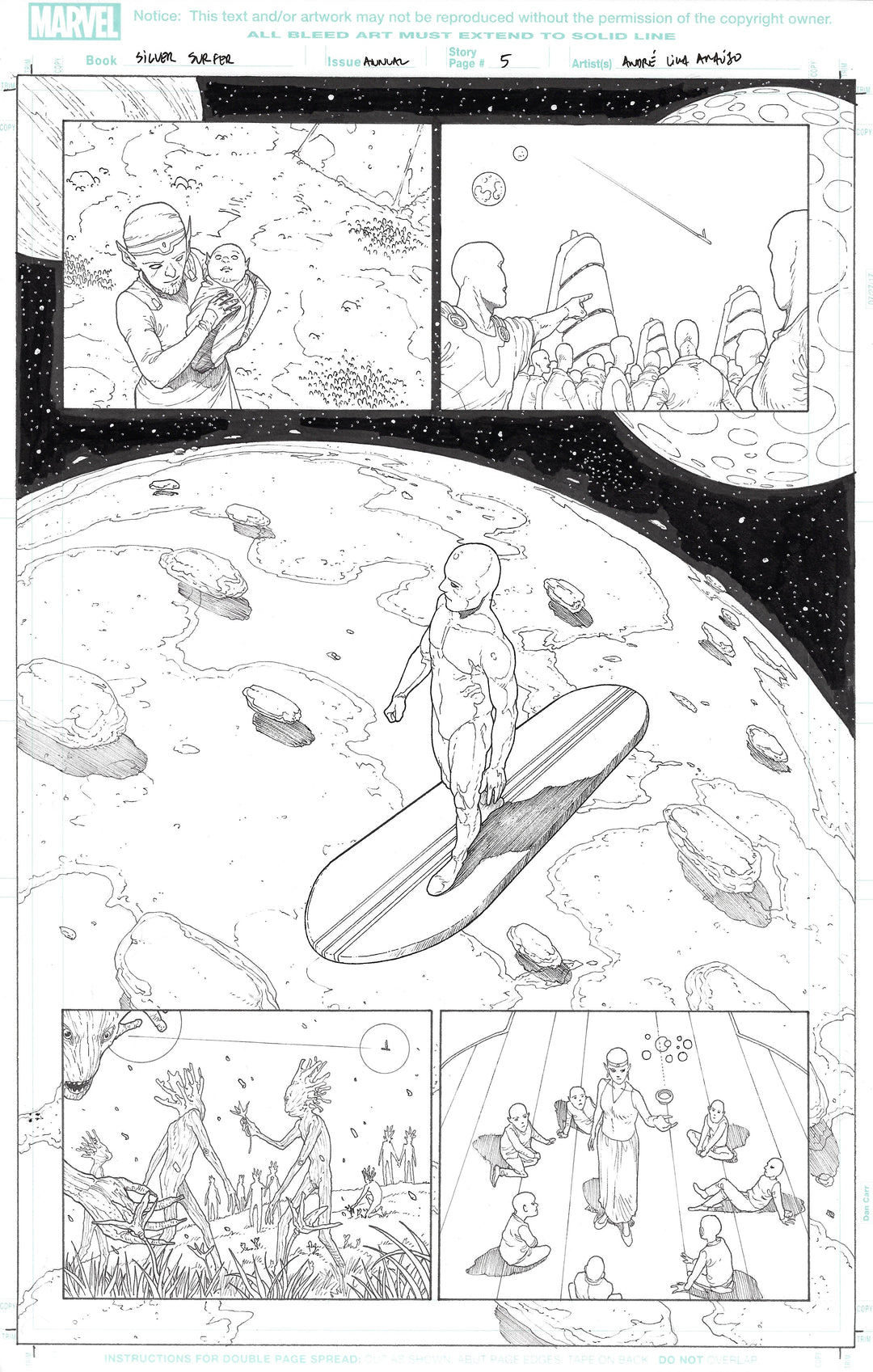 André Lima Araújo - Silver surfer annual - planche originale 5