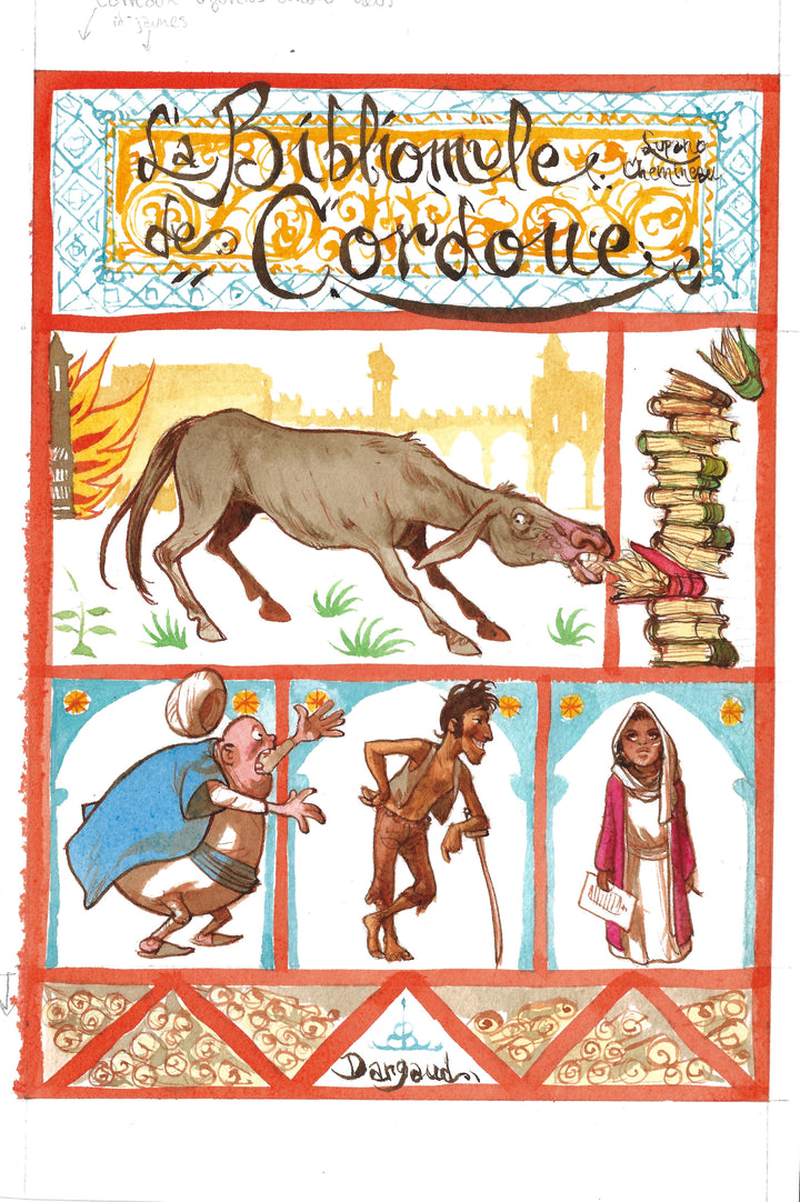 Léonard Chemineau - La Bibliomule de Cordoue – illustration recherche couverture
