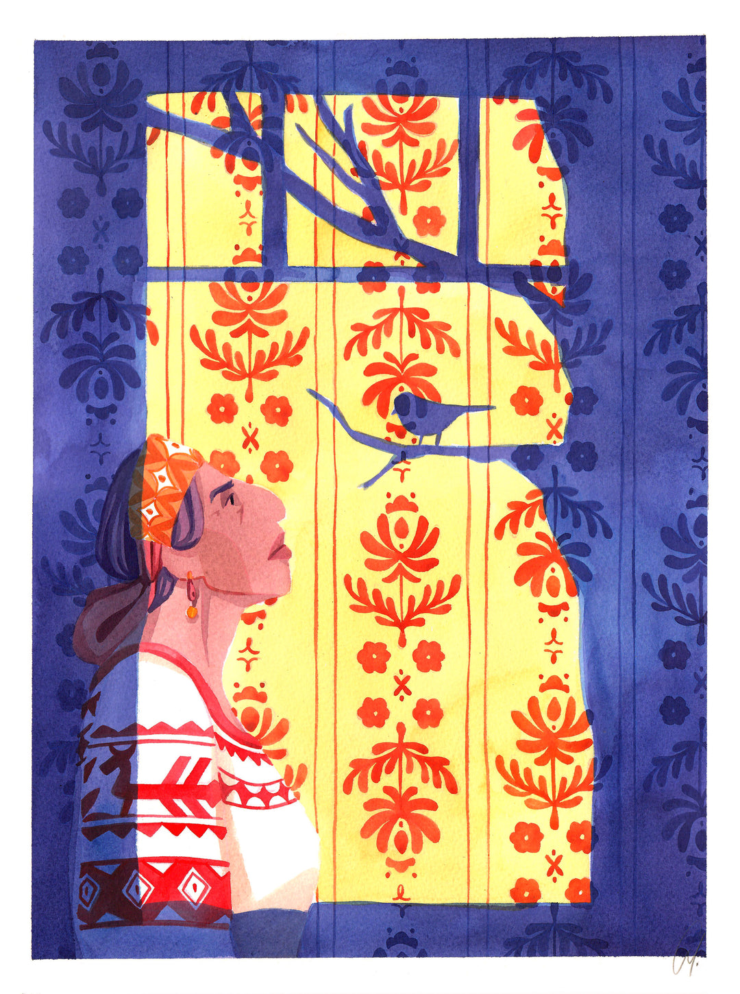 Cy.  - « La rencontre  »  - Illustration originale